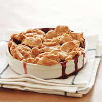 Apple and blueberry crumble. Photo by Jason Varney