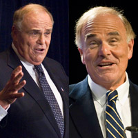 Governor Rendell before his diet, LEFT; After dropping more than 40 pounds, RIGHT