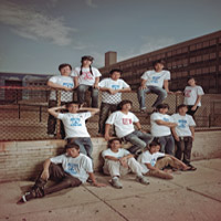 CIVIL UNREST: Wei Chen (middle row, center) and his South Philadelphia High classmates who boycotted school. Photograph by Chris Crisman.