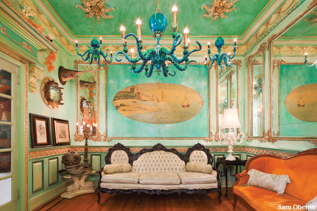 Artist Adam Wallacavage Lives Seaside in South Philly: Adam Wallacavage's South Philly liviing room. Artist Adam Wallacavage Lives Seaside in South Philly: Adam Wallacavage's South Philly liviing room.