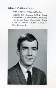 Philadelphia Councilman Brian Joseph O'neill's high school yearbook photo from St. Joe's Prep.
