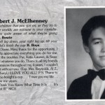 It's Always Sunny in Philadelphia's Rob McElhenney in the St. Joe's Prep high school yearbook.