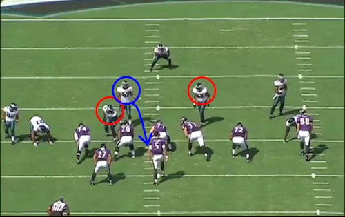 DeMeco Ryans blitz. DeMeco Ryans blitz.