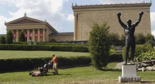 Rocky At Foot Of Art Museum