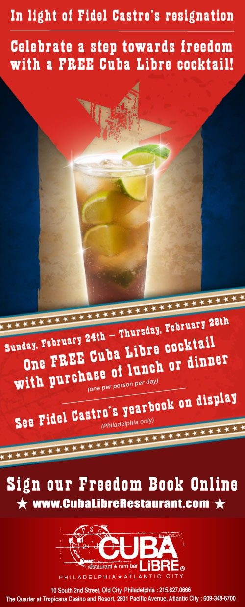 Cuba Libre - Free Drink