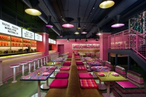 Downstairs bar and lounge at Distrito