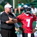 Philadelphia Eagles head coach Andy Reid and quarterback Michael Vick