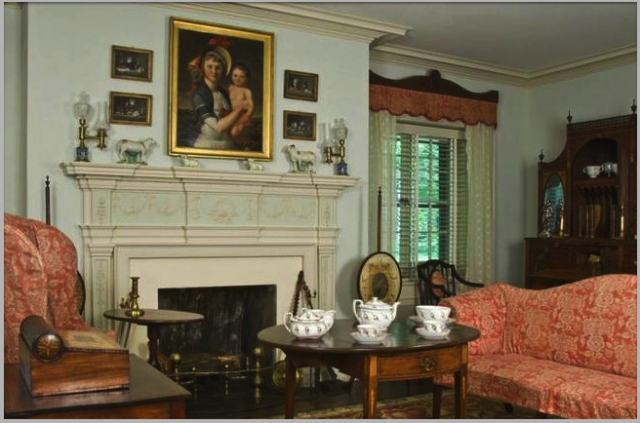 interior with early American furniture