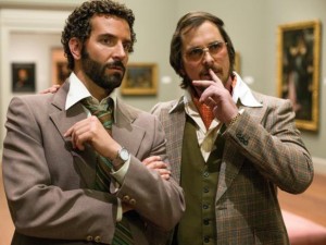 American Hustle with Bradley Cooper and Christian Bale