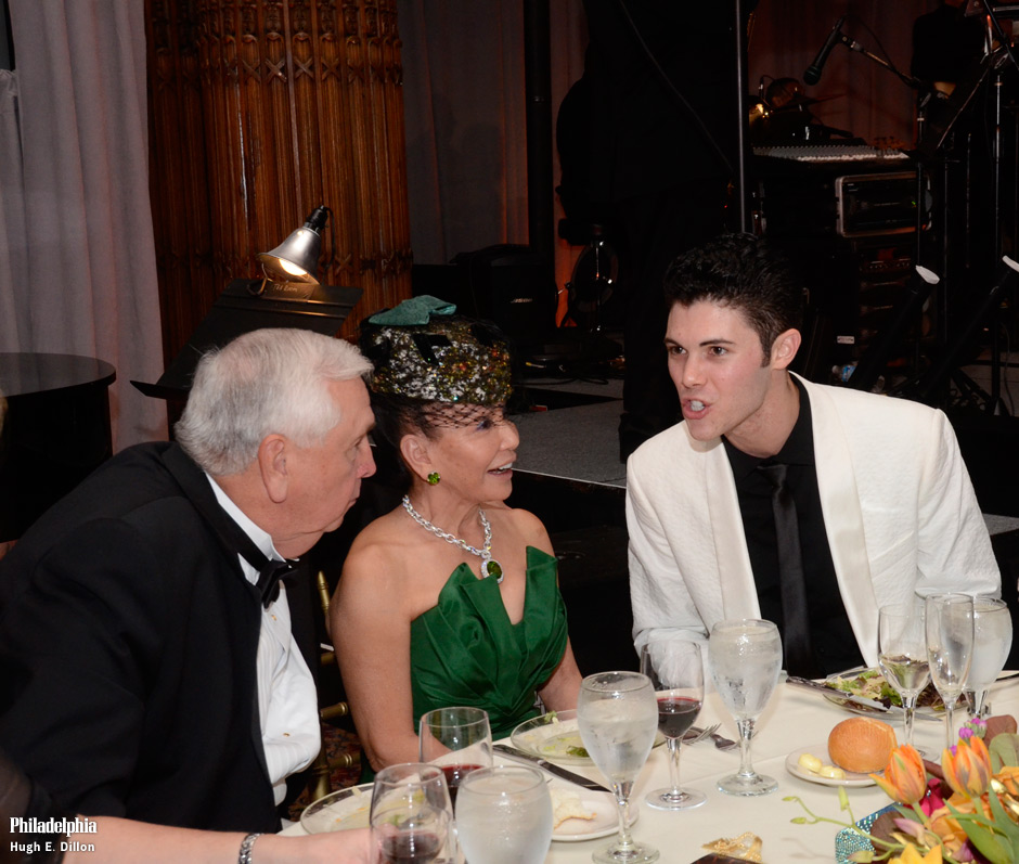 Phil and Rita Harper listen as Edward Barnes, Dancer With Pennsylvania Ballet