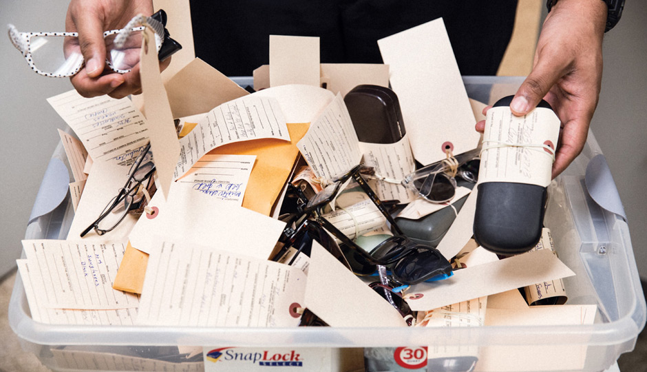 Items from the SEPTA lost and found. Photo | Christopher Leaman