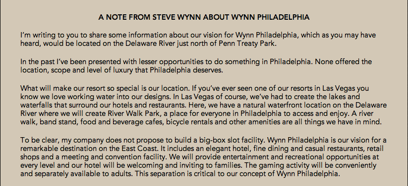 From Wynn's website. With love.