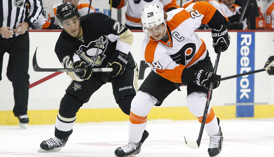Flyers center Claude Giroux. Photo | Charles LeClaire-USA TODAY Sports