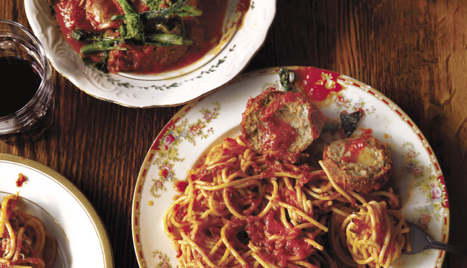 Spaghetti and meatballs at Little Nonna's | Photo by Jason Varney