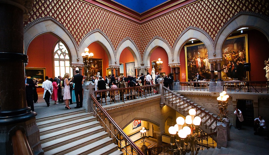 The grand staircase at PAFA. Photo by Laura Novak Photography. 