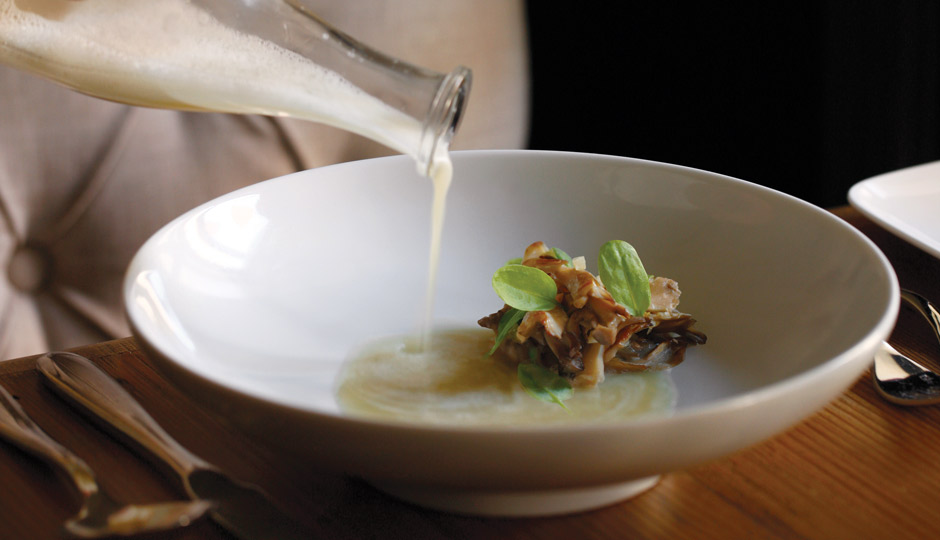 Grilled maitake Nick Elmi's Laurel Restuarant