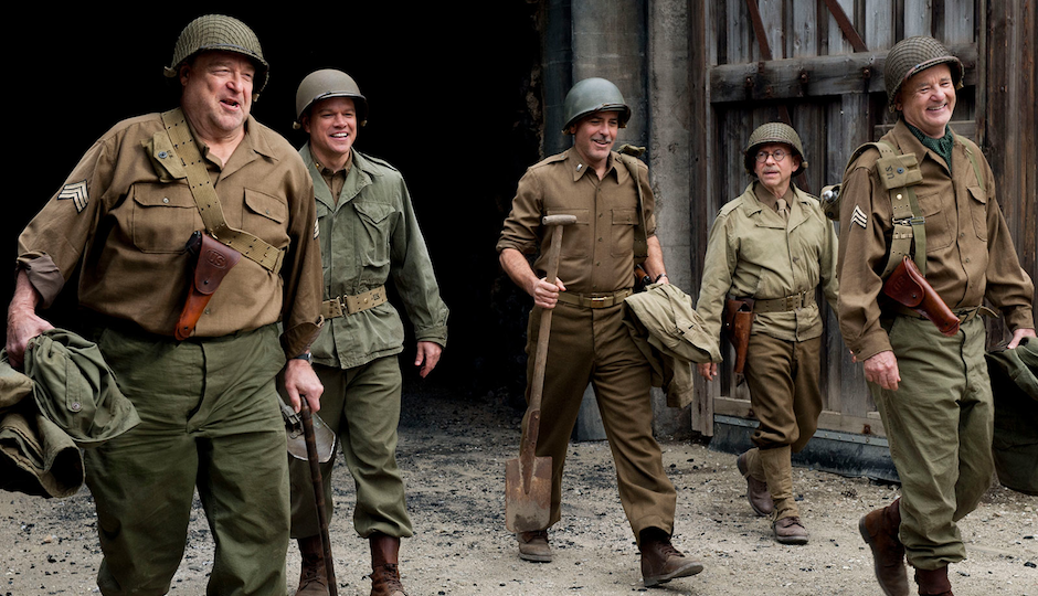 John Goodman (far left) portrays Philly architect Walter Hancock in George Clooney's "Monuments Men."