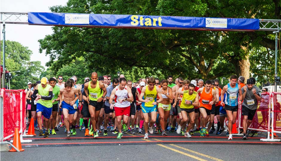 The starting line of the ODDyssey Half Marathon // Photo via Facebook