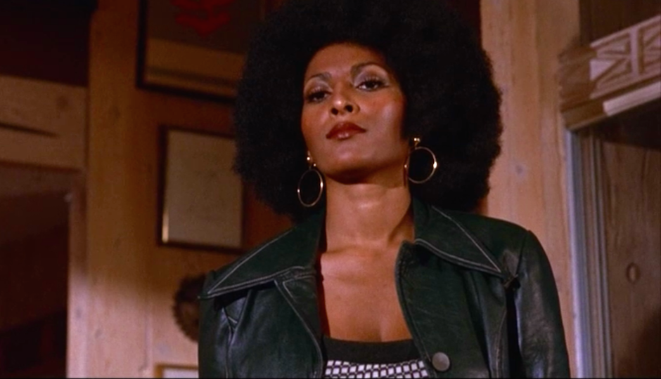 Pam Grier in the 1970s in her iconic role as Foxy Brown.