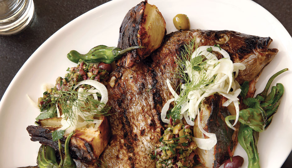 Whole grilled sea bream | Photo by Jason Varney