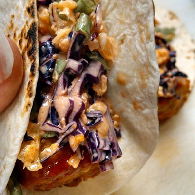 Korean tempeh tacos 