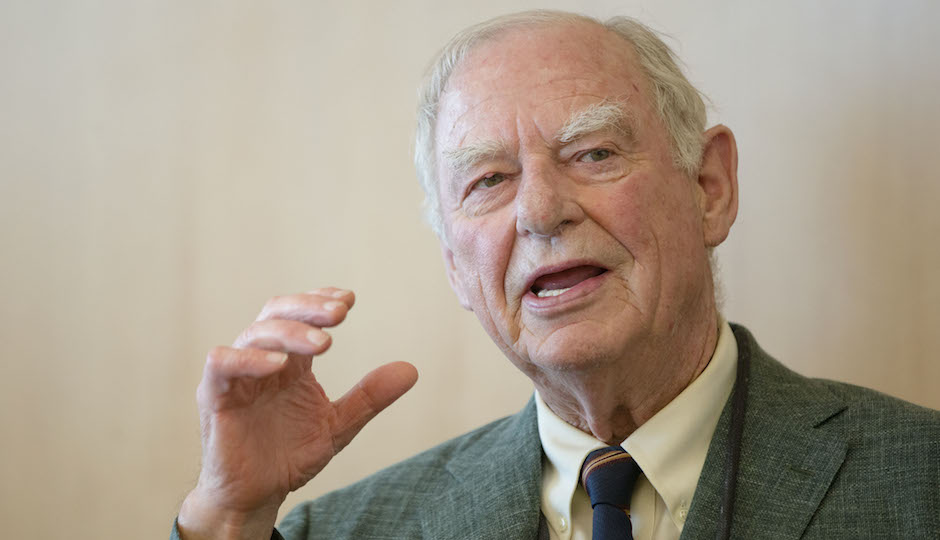 Philanthropist H.G. "Gerry" Lenfest speak at a news conference after a closed-door auction to buy the The Philadelphia Inquirer and Philadelphia Daily News Tuesday, May 27, 2014, in Philadelphia. Photo | AP, Matt Rourke