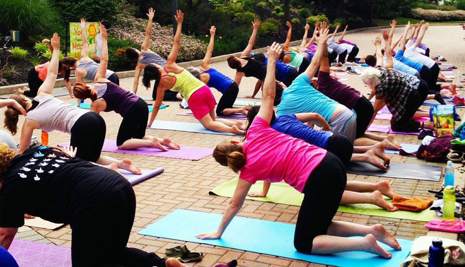 The very first Yoga Happy Hour, last Tuesday.