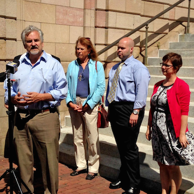 State Representative Mike Sturla at Equality PA's stop in Lancaster. Photo by Alexander Gell