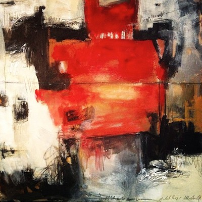 The painting in question, titled "We Only Had Silence," raised $600 for William Way Community Center.