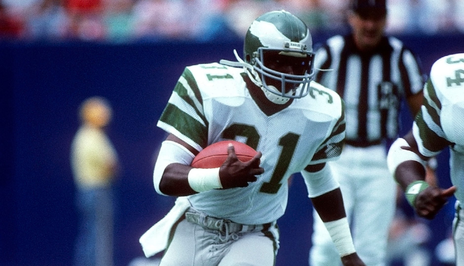 Philadelphia Eagles running back Wilbert Montgomery in a game against the New York Giants on September 2, 1984. Photo | AP, Paul Spinelli.