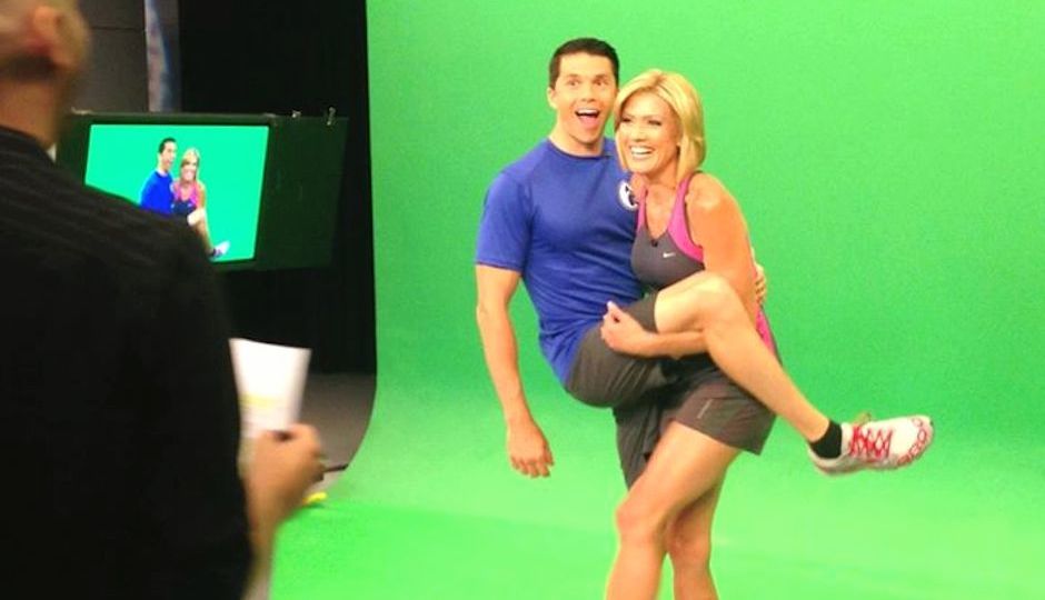 6ABC's Cecily Tynan and Adam Joseph shooting promos for a local race. | Photo via Facebook
