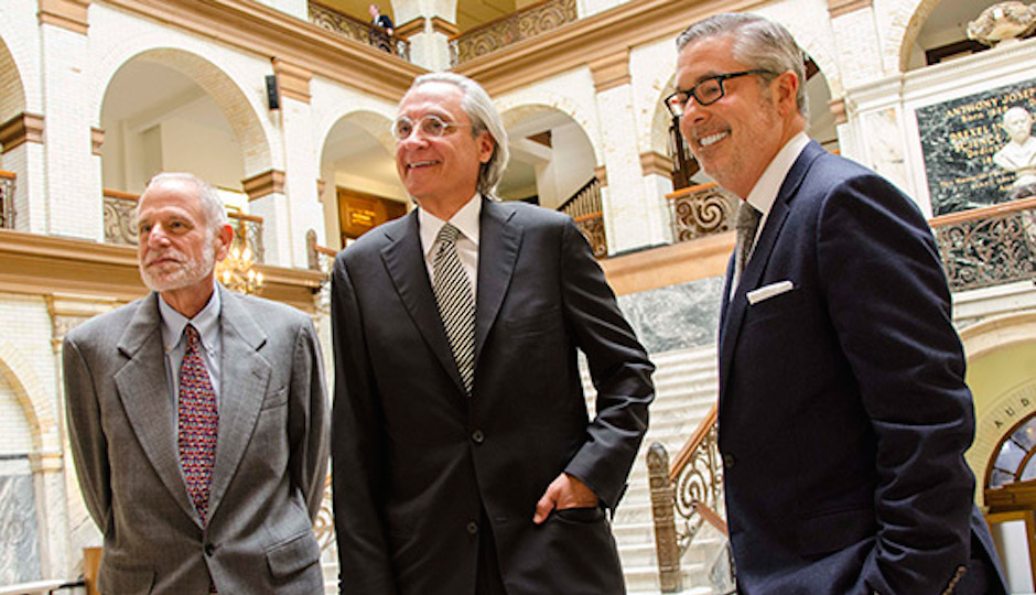 Thomas R. Kline, center. Photo: Courtesy of Drexel University.