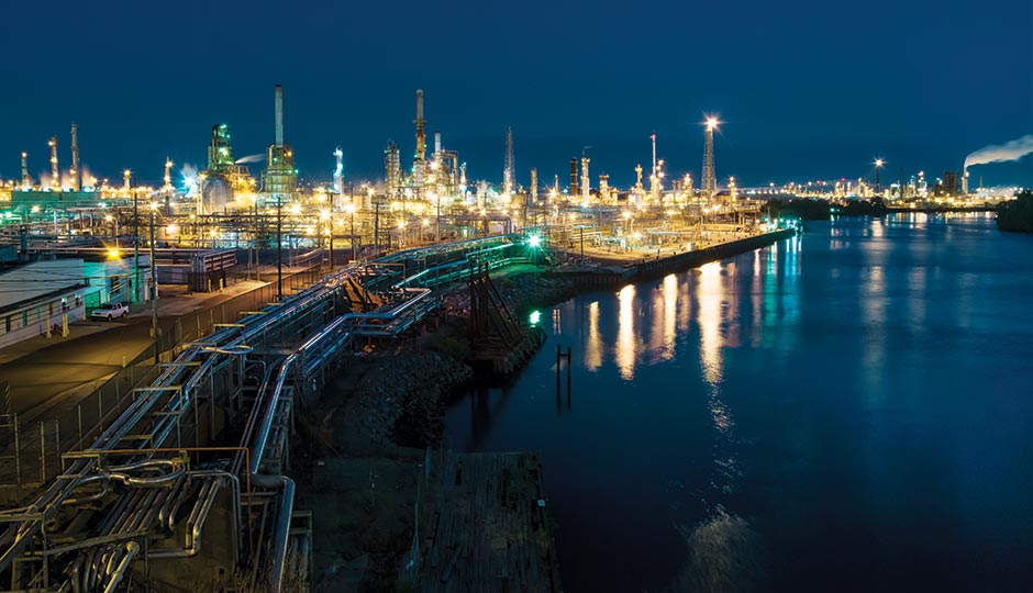 The PES refinery in South Philly. Photograph by Jonathan Barkat