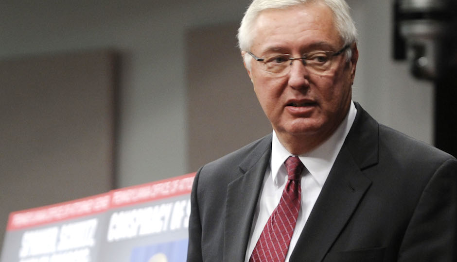 Pennsylvania State Police Commissioner Frank Noonan will keep his job amidst the "porngate" scandal enveloping Harrisburg. | AP