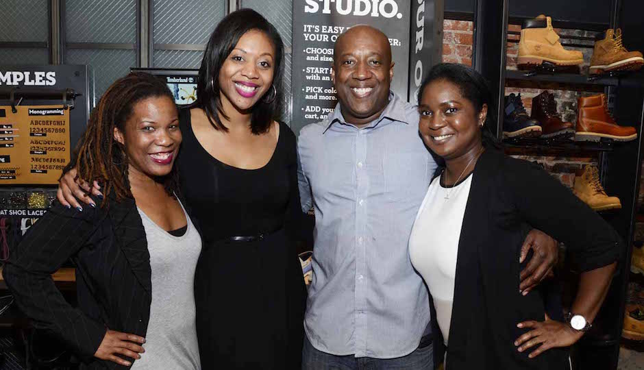 From left: Elizabeth Wellington of the Philadelphia Inquirer, with Cherri Greg, Kirk Wardy and Melony Roy, all from CBS.