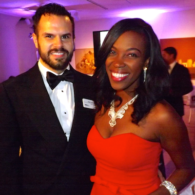 Indigo Ball 2013 co-chairs and Board members Rudy Flesher and Amber Hikes.