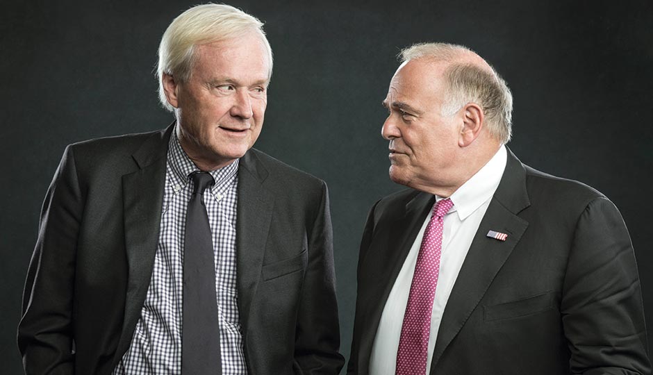 Chris Matthews and Ed Rendell. Photograph by Justin James Muir