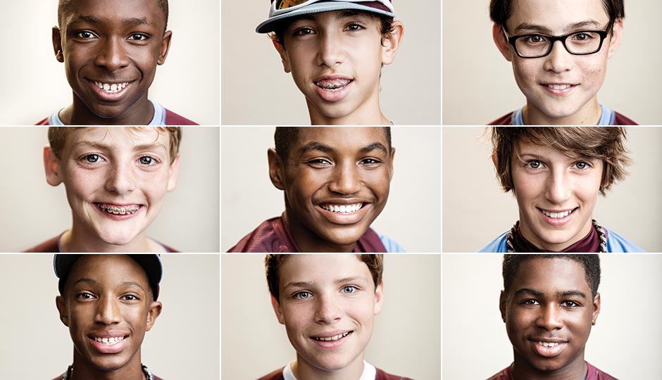 Row 1: Zion Spearman, Jared Sprague-Lott, Tai Shanahan. Row 2: Erik Lipson, Joe Richardson, Carter Davis. Row 3: Kai Cummings, Eli Simon, Jahli Hendricks. Photography by Justin James Muir