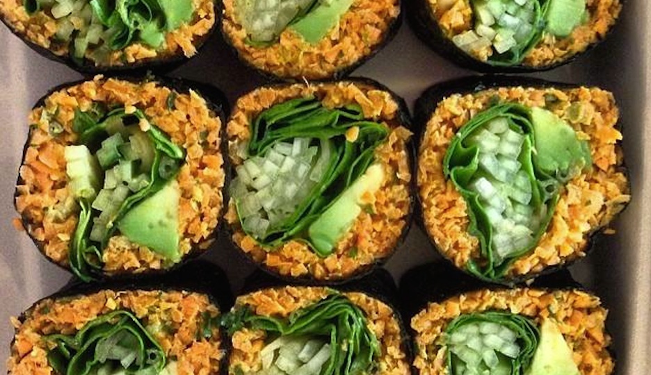 Spicy Carrot Sushi from Pure Fare // Photo via Facebook