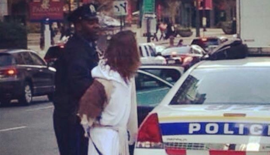 A photo from Philly Jesus's Facebook showing his arrest.