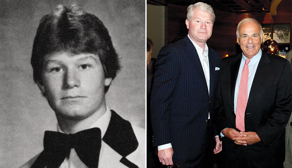 Doc’s St. Joe’s Prep year­book photo (left) and Doc with Ed Rendell (photo: Jeff Fusco).