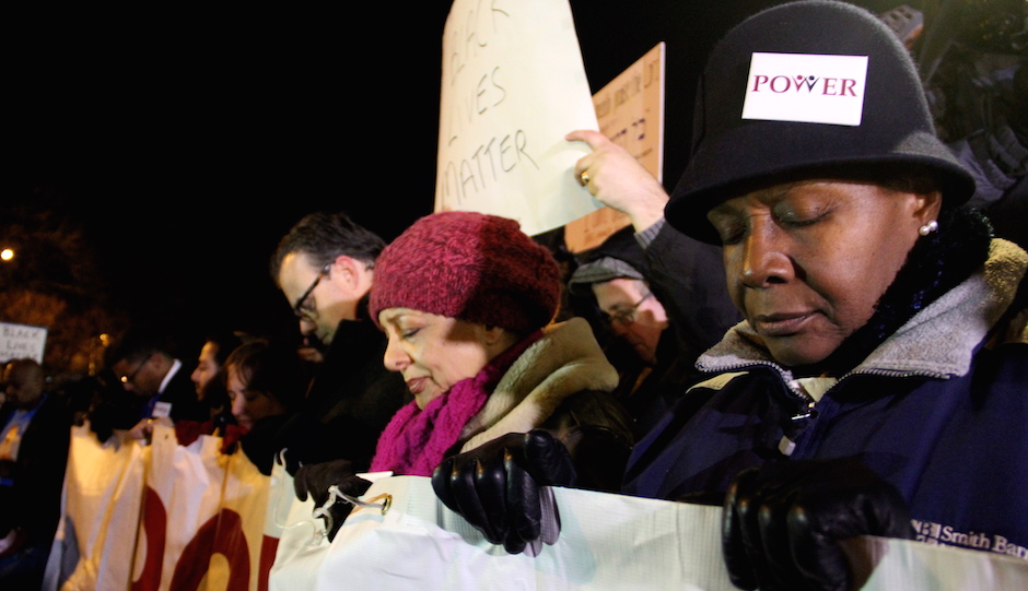 POWER during a recent "die-in" protest against police abuses. Photo courtesy of POWER.