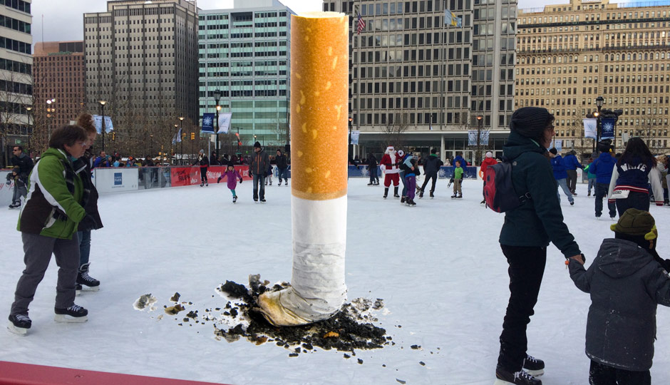 Dilworth Park Cigarette Butt (photo illustration)