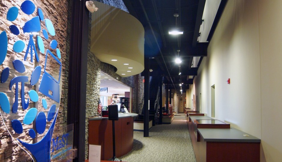 The library at MaST Charter School. Photo Credit: MaST