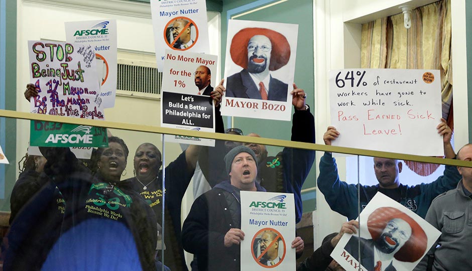 Expect less of this for Nutter's final budget address. | AP photo/Matt Rourke