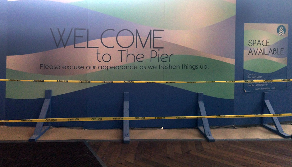 Tower signage at the Pier Shops earlier this month (Photo: Dan McQuade)