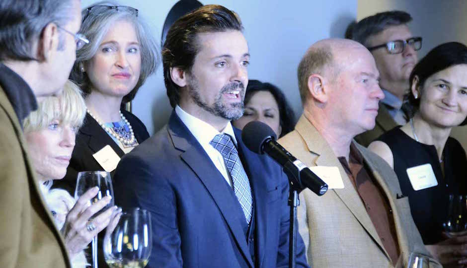 Pennsylvania Ballet Artistic Director Ángel Corella greets supporters and press to the announcement of the 2015-2016 season.