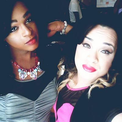 McKenzie (right) and Dalyla at The Attic's youth drag show.