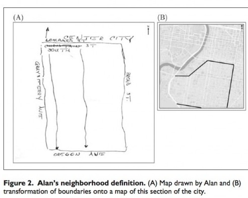 Mental map of a 59-year-old black longtime resident