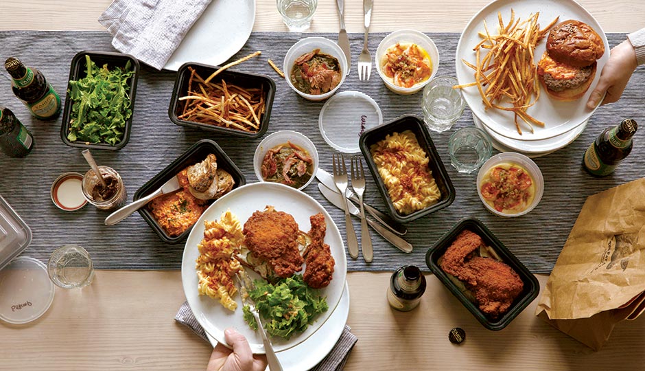 A $184.99 dinner for four from Fat Ham. Photograph by Jason Varney